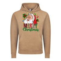 Vintage Coffee Merry Christmas With Santa Vintage Hoodie - BundleAndBundleShop