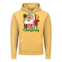 Vintage Mustard Merry Christmas With Santa Vintage Hoodie - BundleAndBundleShop