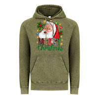 Vintage Olive Merry Christmas With Santa Vintage Hoodie - BundleAndBundleShop
