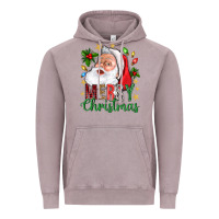 Vintage Zinc Merry Christmas With Santa Vintage Hoodie - BundleAndBundleShop