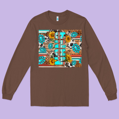 Western Nana Long Sleeve Tee Designed By Ranaportraitstore