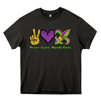 Asphalt peace love mardi gras Heavy Core Tee - Jasminsmagicworld