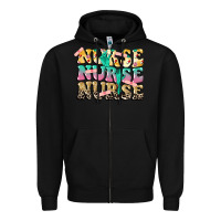 Black Nurse Nurse Nurse Zipper Hoodie - CowGirlArtShop