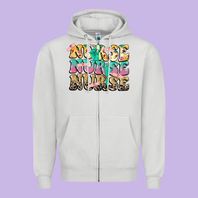 Nurse Nurse Nurse Zipper Hoodie Designed By Cowgirlartshop