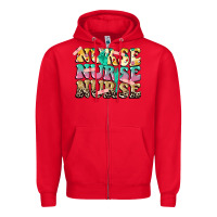 Red Nurse Nurse Nurse Zipper Hoodie - CowGirlArtShop