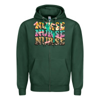 Sports Green Nurse Nurse Nurse Zipper Hoodie - CowGirlArtShop