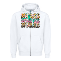 White Nurse Nurse Nurse Zipper Hoodie - CowGirlArtShop