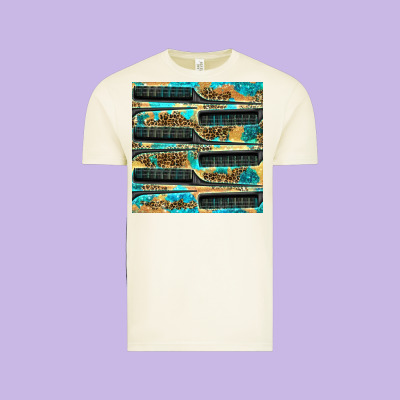 Hairdresser Parting Comb With Leopard And Glitter Seamless Pattern Bbs Vintage Tee Designed By Bundleandbundleshop