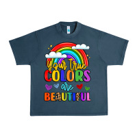 Midnight Navy name vibrant positivity rainbow art Urban Heavy Tee - LillyAllenDesigns
