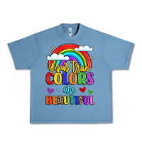Pebble Blue name vibrant positivity rainbow art Urban Heavy Tee - LillyAllenDesigns
