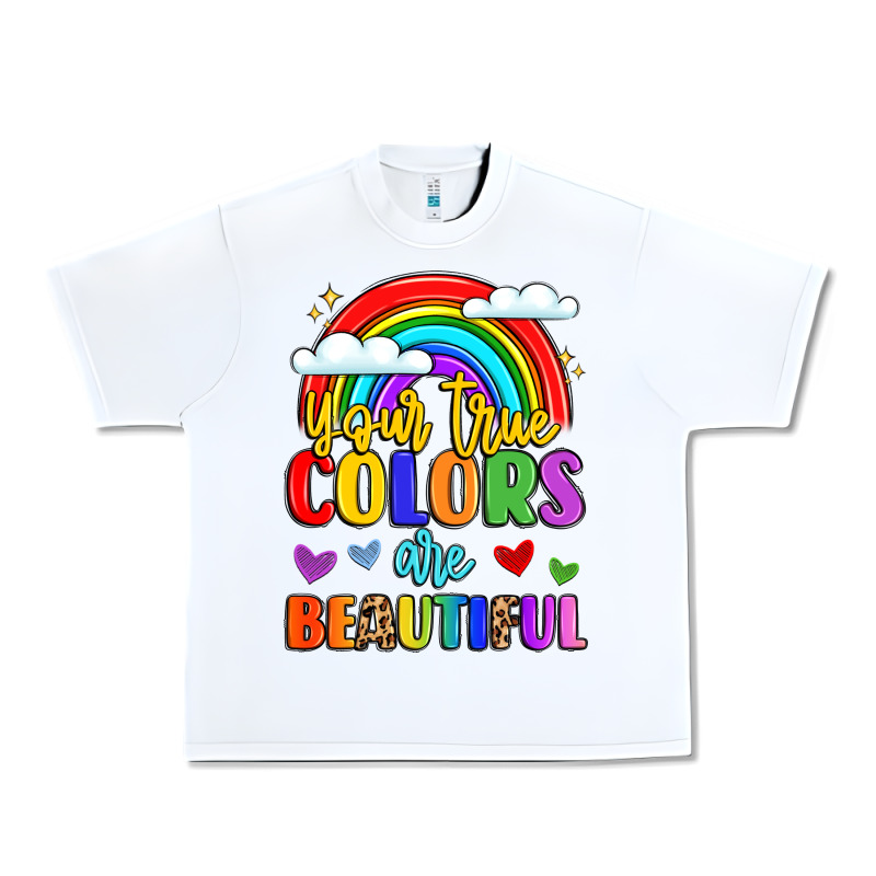 Name Vibrant Positivity Rainbow Art Urban Heavy Tee by LillyAllenDesigns | Teevron