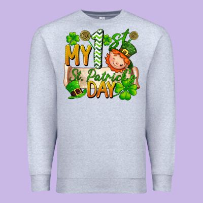 My 1st St Patricks Day Premium Sweatshirt Designed By Fadigitalartstudio