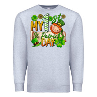 Heather Grey my 1st st patricks day Premium Sweatshirt - FaDigitalArtStudio