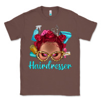 Chestnut Afro Bantu Knots Red Hairdresser With Leopard Glasses Bbs Classic Tee - BundleAndBundleShop