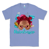 Colony Blue Afro Bantu Knots Red Hairdresser With Leopard Glasses Bbs Classic Tee - BundleAndBundleShop