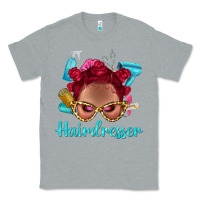 Heather Grey Afro Bantu Knots Red Hairdresser With Leopard Glasses Bbs Classic Tee - BundleAndBundleShop
