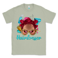 Matcha Afro Bantu Knots Red Hairdresser With Leopard Glasses Bbs Classic Tee - BundleAndBundleShop