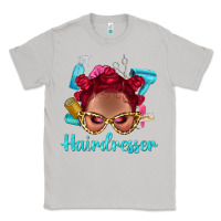 Moon Dust Afro Bantu Knots Red Hairdresser With Leopard Glasses Bbs Classic Tee - BundleAndBundleShop