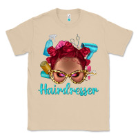 Mushroom Afro Bantu Knots Red Hairdresser With Leopard Glasses Bbs Classic Tee - BundleAndBundleShop