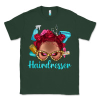Sports Green Afro Bantu Knots Red Hairdresser With Leopard Glasses Bbs Classic Tee - BundleAndBundleShop
