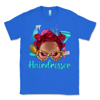True Royal Afro Bantu Knots Red Hairdresser With Leopard Glasses Bbs Classic Tee - BundleAndBundleShop