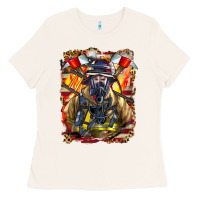 Firefighter Axe And Ladder Ladies Tee | Teevron