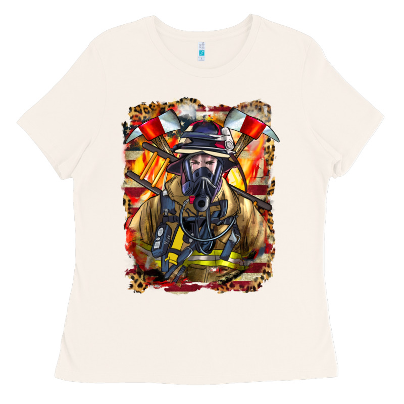 Firefighter Axe And Ladder Ladies Tee by LillyAllenDesigns | Teevron