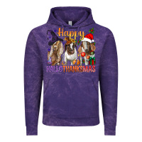 Cloud Purple Happy Hallothanksmas Goats Vintage Hoodie - BundleAndBundleShop