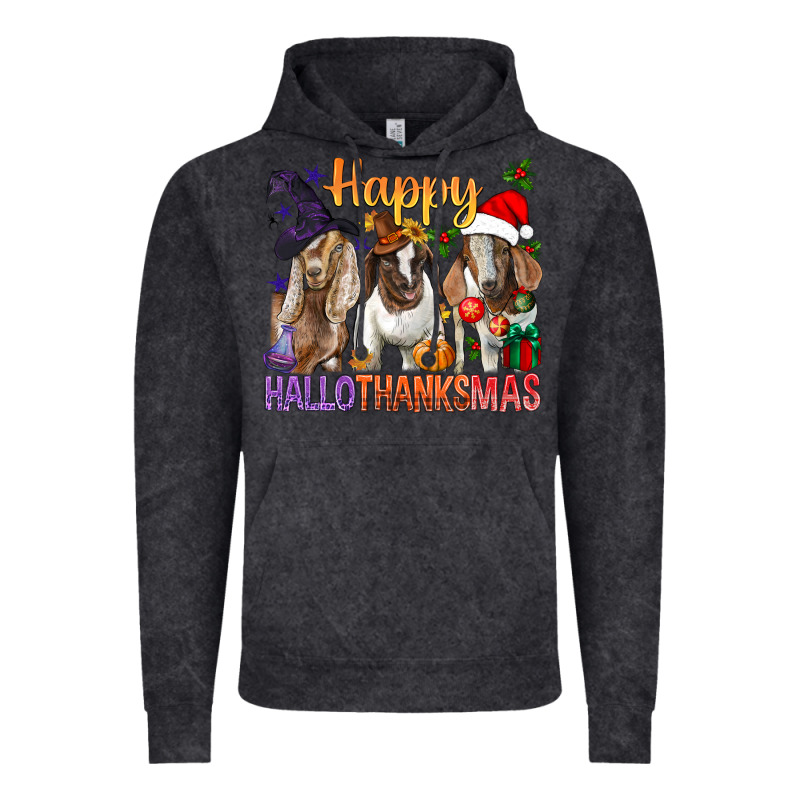 Happy Hallothanksmas Goats Vintage Hoodie by BundleAndBundleShop | Teevron