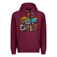 Burgundy wild child kids car Premium Hoodie - OliviaCreatesArt