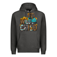 Charcoal Heather wild child kids car Premium Hoodie - OliviaCreatesArt