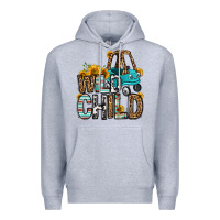 Heather Grey wild child kids car Premium Hoodie - OliviaCreatesArt