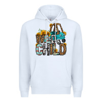 White wild child kids car Premium Hoodie - OliviaCreatesArt