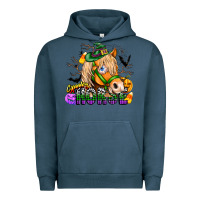 Pigment Midnight Navy spooky horse Urban Hoodie - CowhideDigitalArt