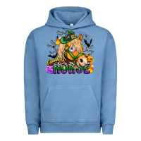 Pigment Pebble Blue spooky horse Urban Hoodie - CowhideDigitalArt