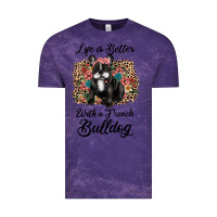 Cloud Purple life is better with a french bulldog Vintage Tee - JahusDesignShop