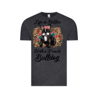 Vintage Black life is better with a french bulldog Vintage Tee - JahusDesignShop