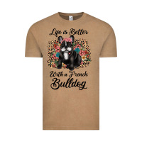 Vintage Coffee life is better with a french bulldog Vintage Tee - JahusDesignShop