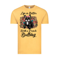 Vintage Mustard life is better with a french bulldog Vintage Tee - JahusDesignShop