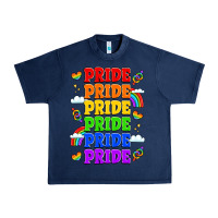 Navy rainbow pride celebration Urban Heavy Tee - LillyAllenDesigns