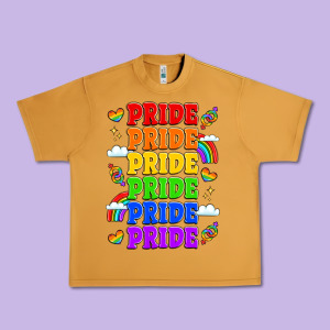 Rainbow Pride Celebration Urban Heavy Tee Designed By Lillyallendesigns