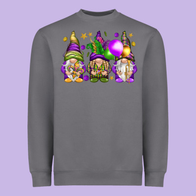 Mardi Gras Gnomes Heavyweight Sweatshirt Designed By Nancycooperartshop