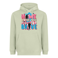 Matcha Home of the free because of the brave Heavyweight Hoodie - FaDigitalArtStudio
