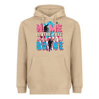 Mushroom Home of the free because of the brave Heavyweight Hoodie - FaDigitalArtStudio