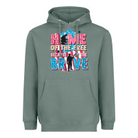 Sage Home of the free because of the brave Heavyweight Hoodie - FaDigitalArtStudio