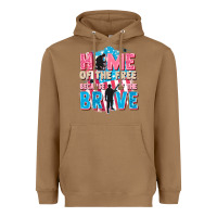 Toasted Coconut Home of the free because of the brave Heavyweight Hoodie - FaDigitalArtStudio
