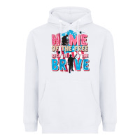 White Home of the free because of the brave Heavyweight Hoodie - FaDigitalArtStudio