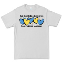 Dove Grey it's okay to be little extra down syndrome awarene Premium Tee - MaliasSmallBusiness