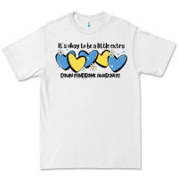 White it's okay to be little extra down syndrome awarene Premium Tee - MaliasSmallBusiness