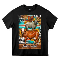 Black Western Farm Life Heavy Core Tee - LillyAllenDesigns